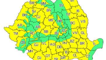 Cod galben de caniculă în majoritatea regiunilor, marţi; instabilitate atmosferică în toată ţara, de miercuri dimineaţa