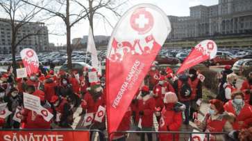 Sindicaliștii din Sănătate protestează miercuri în Piața Victoriei/ Federația Sanitas așteaptă peste 10.000 de persoane la miting