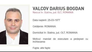 Darius Vâlcov, care ar fi plecat de ceva vreme în Italia, a fost dat în urmărire generală