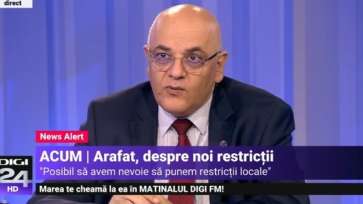 Raed Arafat: Restricții se pot pune. Poate nu național. S-ar putea să ajungem să avem nevoie să aplicăm restricții zonale, locale, în anumite zone. Deci, este posibil